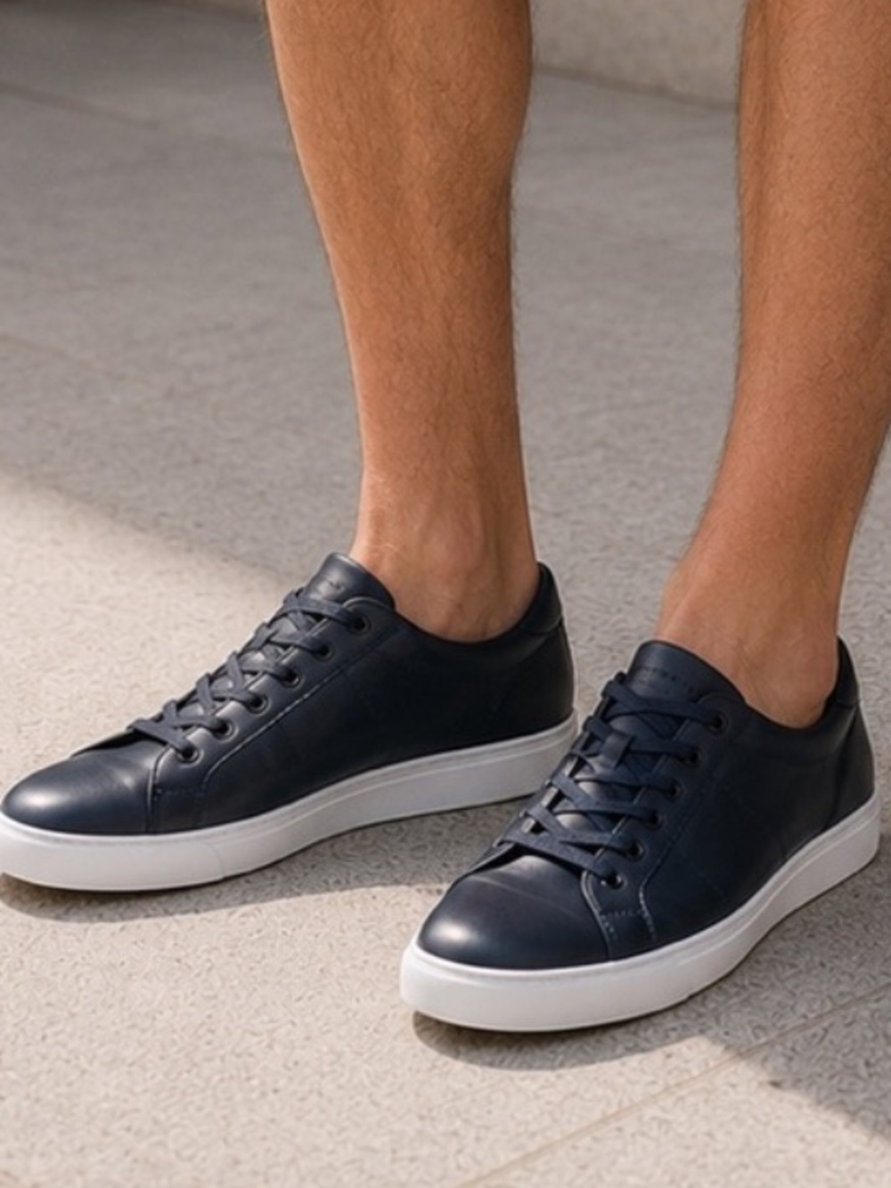 To Boot New York Men’s 11.5 Derrick Navy Leather Sneakers – Made in Italy